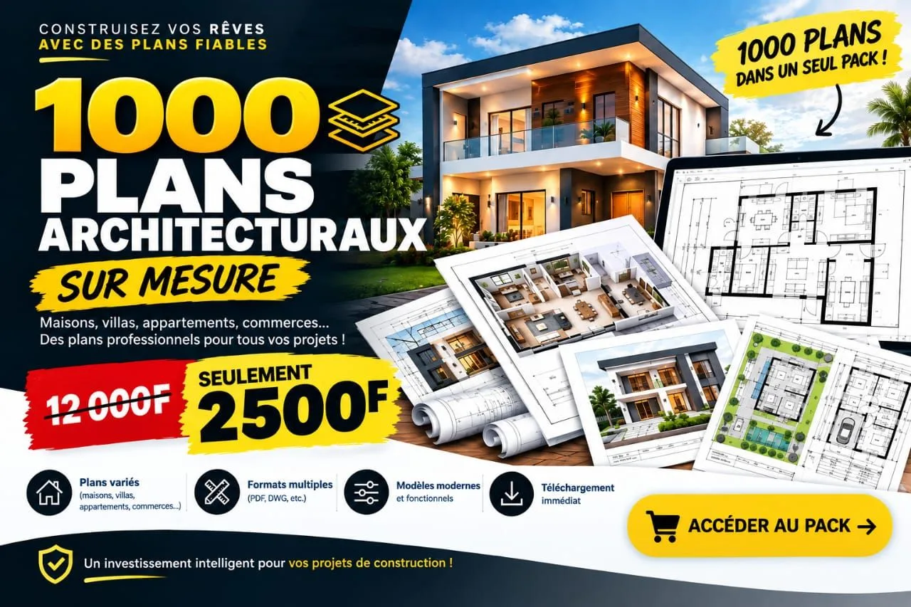 Aperçu de la collection : villa moderne, plans et tablette